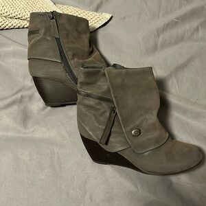 Grey ankle boots